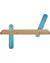 In2Wood Wooden Shelf - Blue - 36 x 18 x 1,5 cm - Useful and Original! Shelves