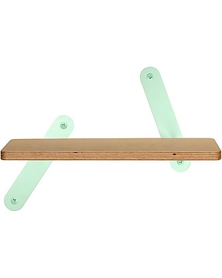 In2Wood Wooden Shelf - Mint - 36 x 18 x 1,5 cm - Useful and Original! Shelves