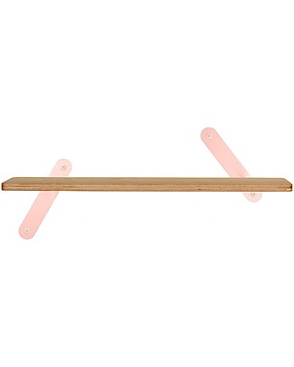 In2Wood Wooden Shelf - Pink - 60 x 15 x 1,5 cm - Useful and Original! Shelves