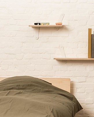 In2Wood Wooden Shelf - White - 36 x 18 x 1,5 cm - Useful and Original! Shelves