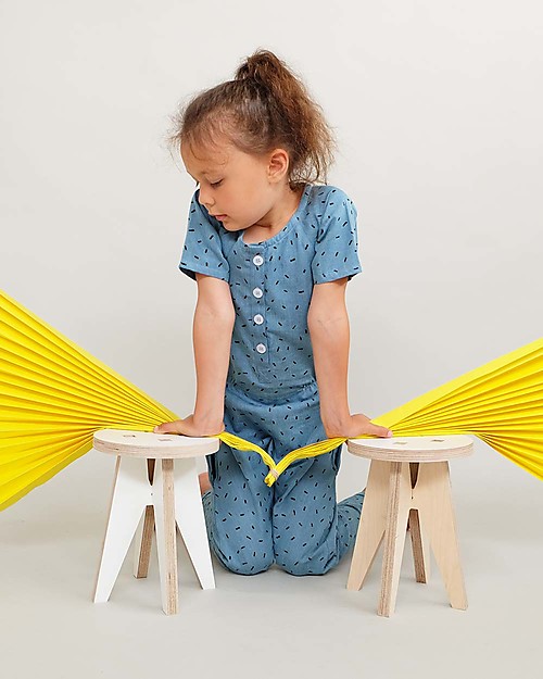 Indikidual Edamame, Scatter Rice Print Denim Jumpsuit - 100% cotton Dungarees