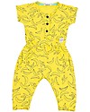 Indikidual Fugu, Banan Print Jumpsuit, Yellow - 100% organic cotton Babygrows