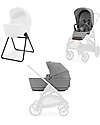 Inglesina Aptica System Duo - Crystal Grey - All Season Seat + Open Up Cot Pushchairs