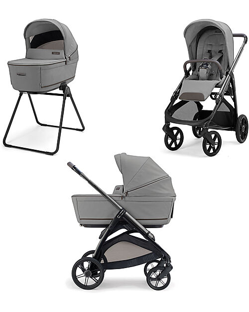 Inglesina Aptica System Duo Crystal Grey + Litio Frame Trio and Duo Strollers