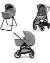 Inglesina Aptica System Duo Crystal Grey + Litio Frame Trio and Duo Strollers