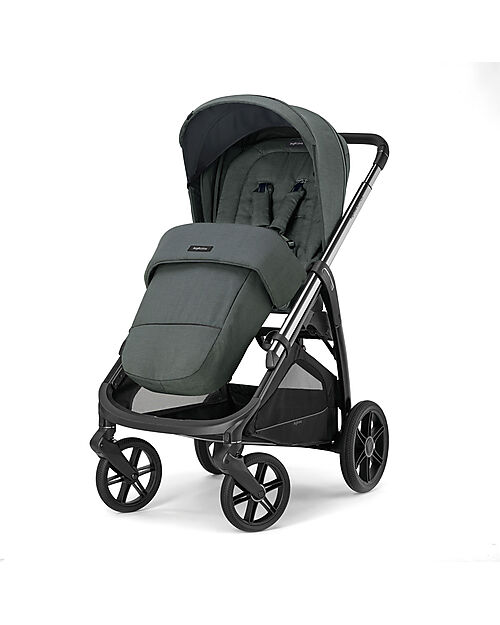 Inglesina Aptica System Duo - Emerald Green - All Season Seat + Open Up Cot Trio and Duo Strollers