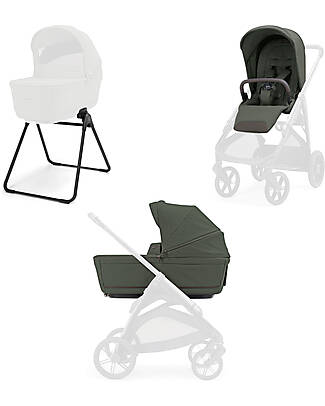 Inglesina Aptica System Duo - Ivy Green - All Season Seat + Open Up Cot Pushchairs