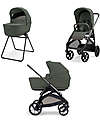 Inglesina Aptica System Duo Ivy Green + Litio Frame Trio and Duo Strollers