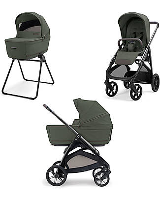 Inglesina Aptica System Duo Ivy Green + Litio Frame Trio and Duo Strollers