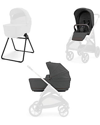 Inglesina Aptica System Duo - Marble Grey - All Season Seat + Open Up Cot Pushchairs