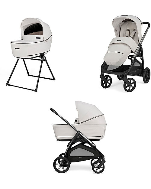 Inglesina Aptica System Duo - Opal Ivory - Stroller + Standup Cradle Trio and Duo Strollers
