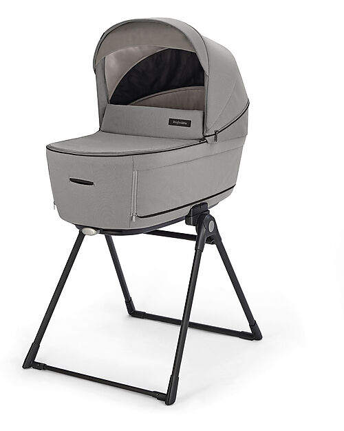 Inglesina Aptica System Duo - Platinum Grey - All Season Seat + Open Up Cot Trio and Duo Strollers