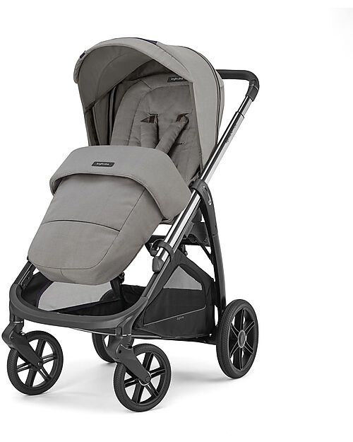 Inglesina Aptica System Duo - Platinum Grey - All Season Seat + Open Up Cot Trio and Duo Strollers