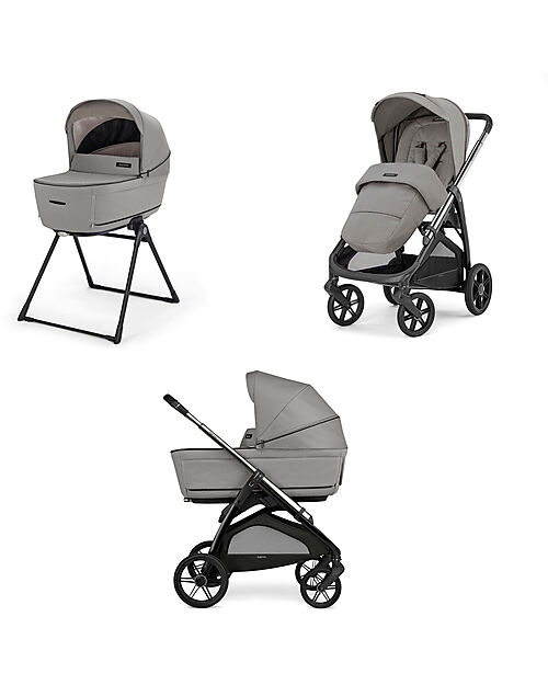 Inglesina Aptica System Duo - Platinum Grey - Stroller + Standup Cradle Trio and Duo Strollers
