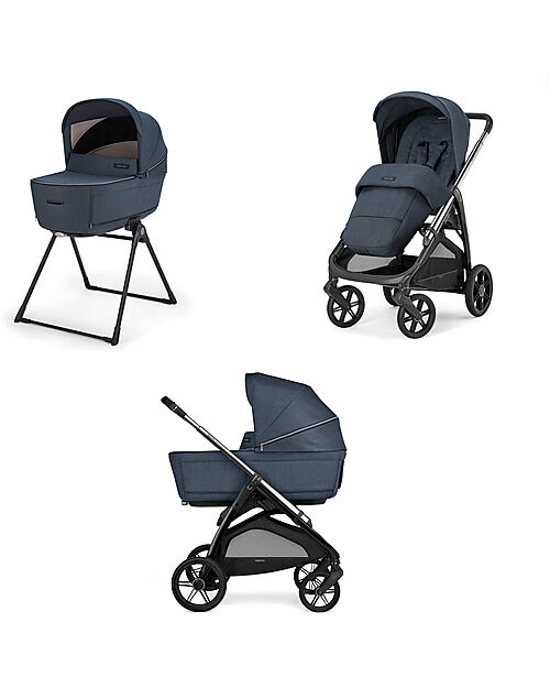 Inglesina Aptica System Duo - Resort Blue - Stroller + Standup Cradle Trio and Duo Strollers