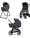 Inglesina Aptica System Duo Sapphire Blue + Litio Frame Trio and Duo Strollers