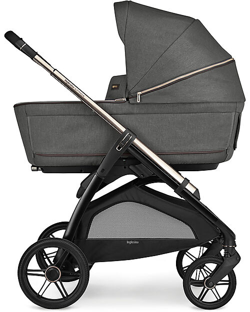 Inglesina Aptica System Duo - Velvet Grey - All Season Seat + Open Up Cot Trio and Duo Strollers