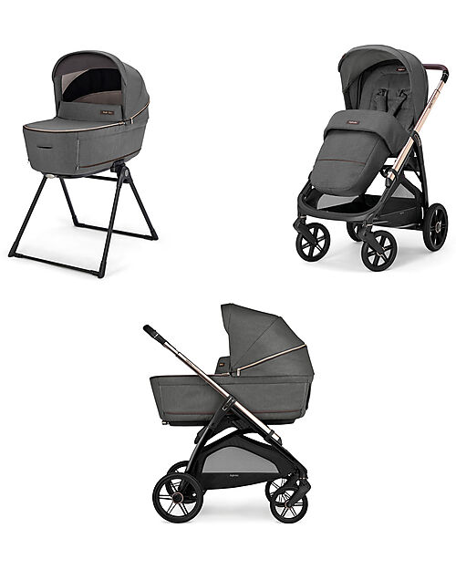Inglesina Aptica System Duo - Velvet Grey - Stroller + Standup Cradle Trio and Duo Strollers