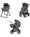 Inglesina Aptica System Duo - Velvet Grey - Stroller + Standup Cradle Trio and Duo Strollers