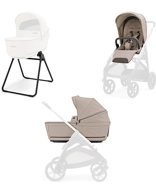 Inglesina Aptica System Duo -Vicuna Beige - All Season Seat + Open Up Cot Pushchairs