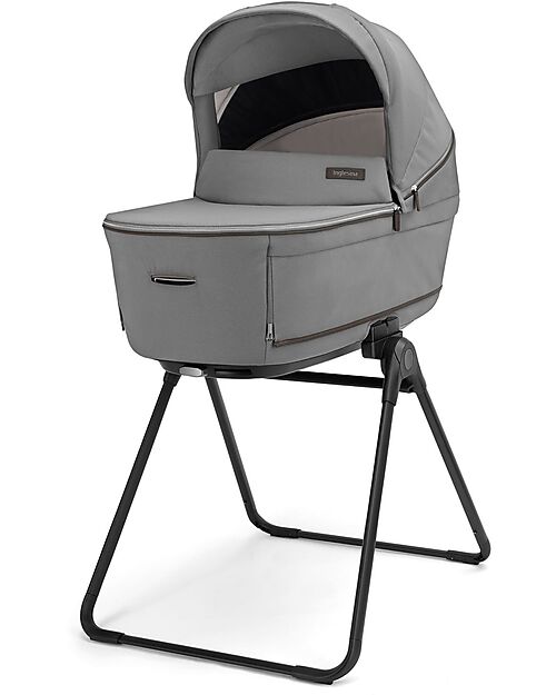 Inglesina Aptica System Quattro - Crystal Grey - All Season Seat + Open Up Cot + Standup + Darwin Car Seat Pushchairs
