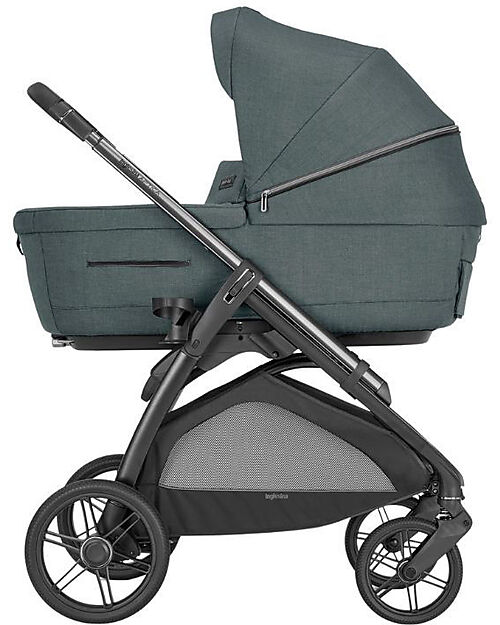 Inglesina Aptica System Quattro - Emerald Green - Stroller + Standup Cradle + Darwin Recline Car Seat Trio and Duo Strollers