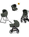 Inglesina Aptica System Quattro - Ivy Green - All Season Seat + Cot Open Up + Standup + Car Seat Darwin + Litio Frame Trio and Duo Strollers