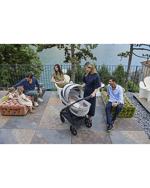 Inglesina Aptica System Quattro - Opal Ivory - Stroller + Standup Cradle + Darwin Car Seat Trio and Duo Strollers