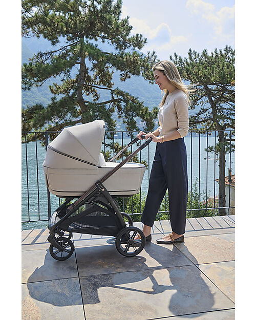 Inglesina Aptica System Quattro - Opal Ivory - Stroller + Standup Cradle + Darwin Car Seat Trio and Duo Strollers