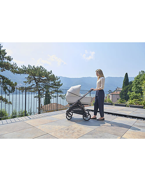 Inglesina Aptica System Quattro - Opal Ivory - Stroller + Standup Cradle + Darwin Car Seat Trio and Duo Strollers