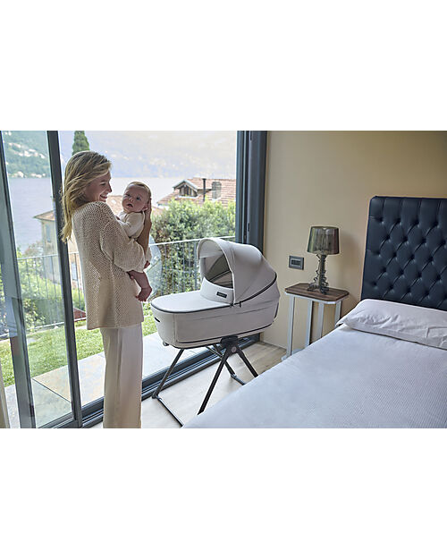 Inglesina Aptica System Quattro - Opal Ivory - Stroller + Standup Cradle + Darwin Car Seat Trio and Duo Strollers