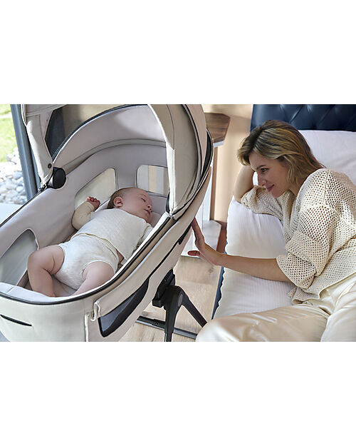 Inglesina Aptica System Quattro - Opal Ivory - Stroller + Standup Cradle + Darwin Car Seat Trio and Duo Strollers