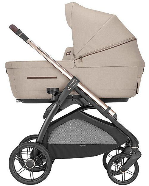 Inglesina Aptica System Quattro - Pashmina Beige - Stroller + Standup Cradle + Darwin Recline Car Seat Trio and Duo Strollers
