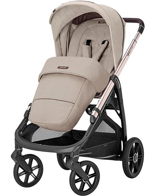 Inglesina Aptica System Quattro - Pashmina Beige - Stroller + Standup Cradle + Darwin Recline Car Seat Trio and Duo Strollers