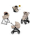 Inglesina Aptica System Quattro - Pashmina Beige - Stroller + Standup Cradle + Darwin Recline Car Seat Trio and Duo Strollers