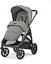 Inglesina Aptica System Quattro - Platinum Grey - Stroller + Standup Bassinett + Darwin Recline Car Seat Trio and Duo Strollers