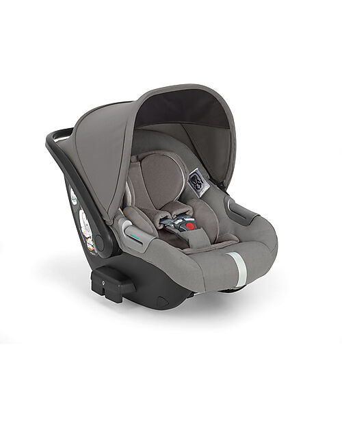 Inglesina Aptica System Quattro - Platinum Grey - Stroller + Standup Cradle + Darwin Car Seat Trio and Duo Strollers