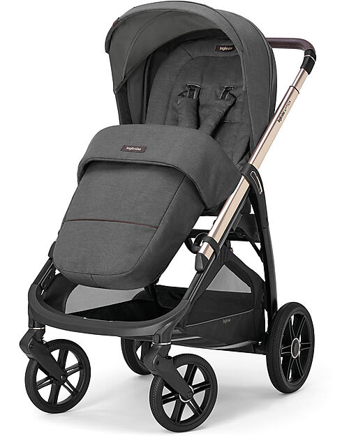 Inglesina Aptica System Quattro - Velvet Grey - Stroller + Standup Cradle + Darwin Car Seat Trio and Duo Strollers