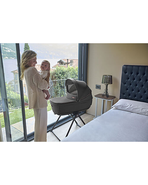 Inglesina Aptica System Quattro - Velvet Grey - Stroller + Standup Cradle + Darwin Car Seat Trio and Duo Strollers