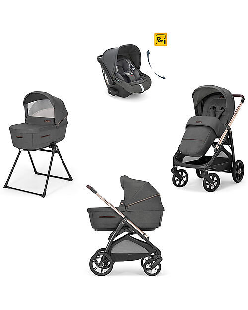 Inglesina Aptica System Quattro - Velvet Grey - Stroller + Standup
