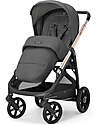Inglesina Aptica System Quattro - Velvet Grey - Stroller + Standup Cradle + Darwin Recline Car Seat Trio and Duo Strollers