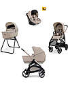 Inglesina Aptica System Quattro - Vicuna Beige - All Season Seat + Cot Open Up + Standup + Car Seat Darwin + Palladio Frame Trio and Duo Strollers