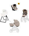 Inglesina Aptica System Quattro - Vicuna Beige - All Season Seat + Open Up Cot + Standup + Darwin Car Seat Pushchairs