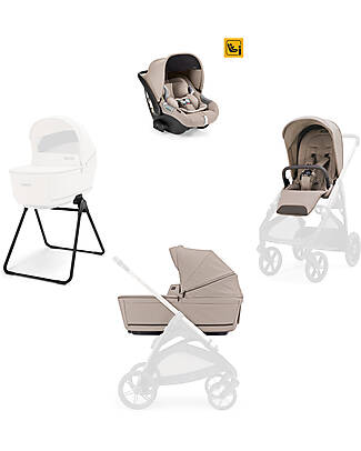 Inglesina Aptica System Quattro - Vicuna Beige - All Season Seat + Open Up Cot + Standup + Darwin Car Seat Pushchairs