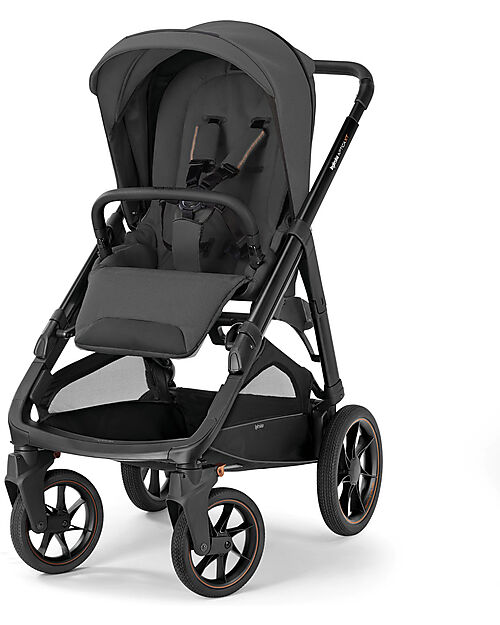 Inglesina Aptica XT Stroller - Magnet Gray - Total Black Frame - Includes Rain Cover Pushchairs