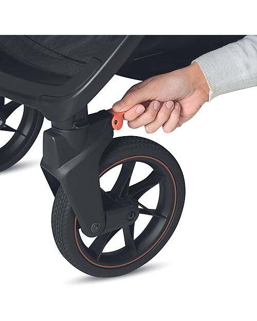 Inglesina Aptica XT Stroller - Magnet Gray - Total Black Frame - Includes Rain Cover Pushchairs