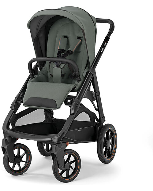 Inglesina Aptica XT Stroller - Taiga Green - Total Black Frame - Includes Rain Cover Pushchairs