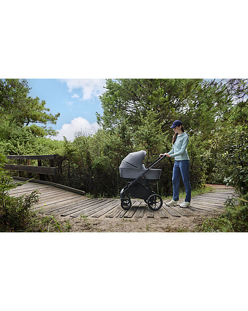 Inglesina Aptica XT System Duo - Canyon Grey - All Season Seat + Open Up Cot Trio and Duo Strollers