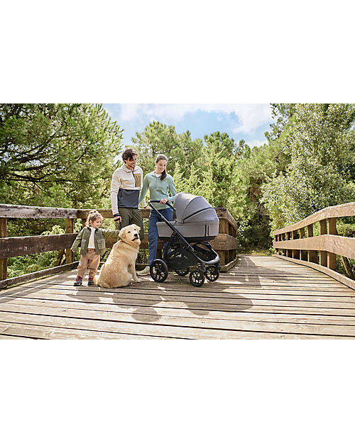 Inglesina Aptica XT System Duo - Canyon Grey - All Season Seat + Open Up Cot Trio and Duo Strollers