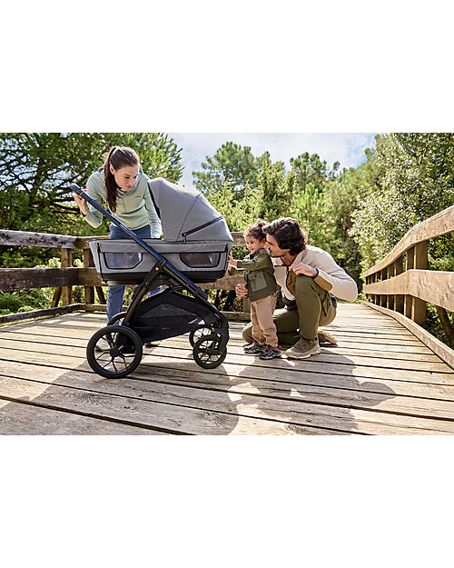 Inglesina Aptica XT System Duo - Canyon Grey - All Season Seat + Open Up Cot Trio and Duo Strollers